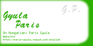 gyula paris business card